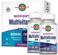 KAL Women's Multivitamin AM/PM, 2 en 1, con Ashwagandha, Silicio, Espirulina Orgánica y GABA, 120 Comprimidos