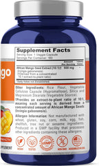 NusaPure Mango Africano, 500 mg, 180 Cápsulas Veganas (No OGM, Vegano)