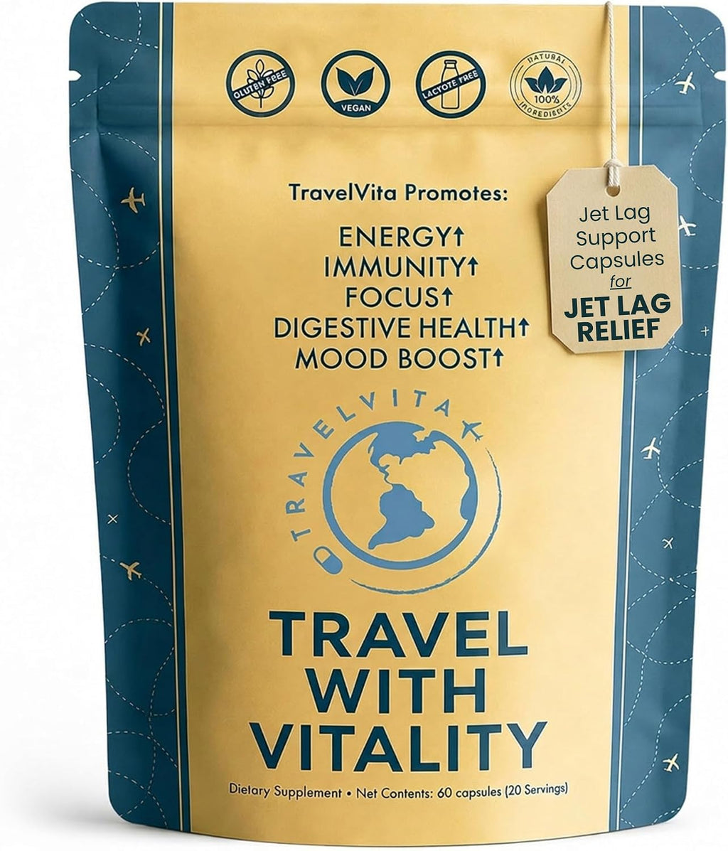 TravelVita Natural Travel Pills - Complemento para viajes (30 días)
