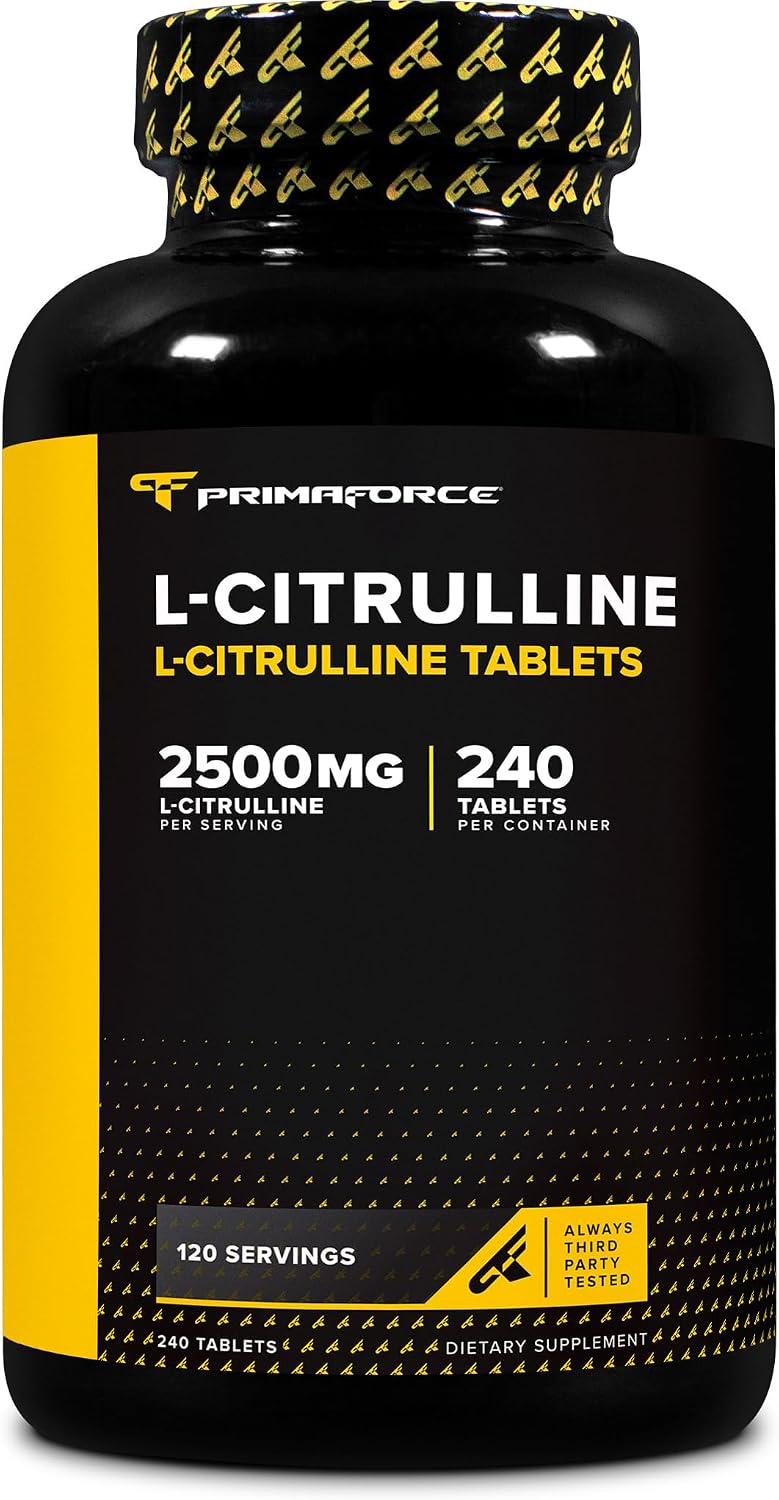 Primaforce L-Citrulline 2500mg por dosis, 60 dosis; 120 comprimidos