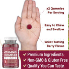NEW AGE Complejo B Gominolas con Vitaminas B3, B6, B12, Biotina, Ácido Fólico y Vitamina C - 120 Gominolas (2 Paquetes)