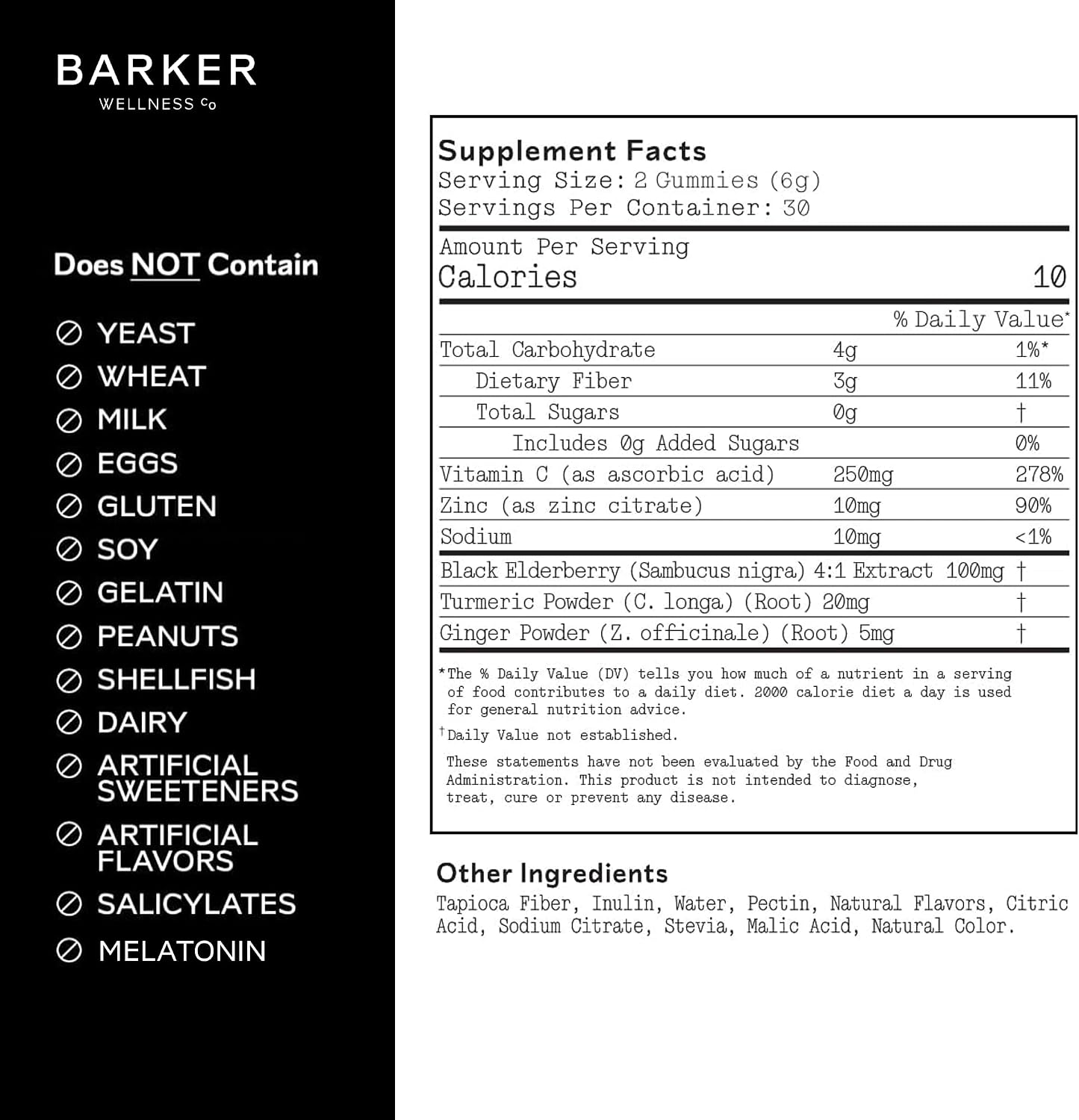 Barker Wellness Gominolas Inmunitarias con Vitamina C y Zinc - 60 uds