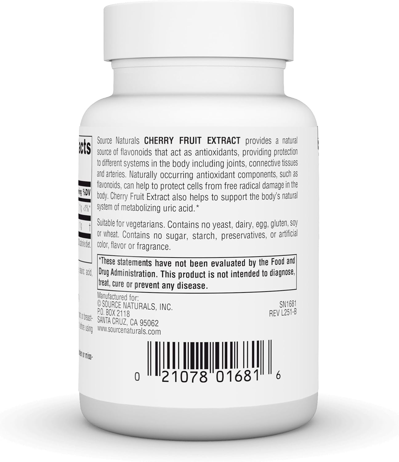 Source Naturals Cherry Extract, 500mg - 90 Vegetarian Tablets