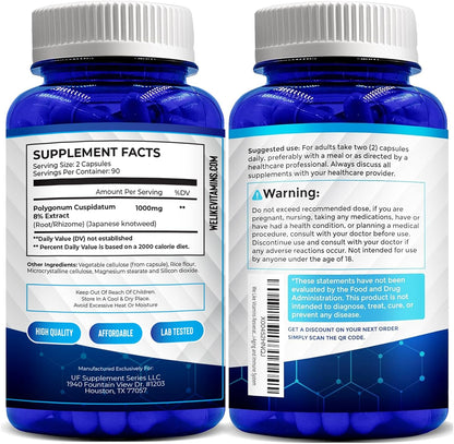 Resveratrol 1000mg por Dosis - 180 Cápsulas Vegetales - Suplemento Antioxidante Natural – Image 7