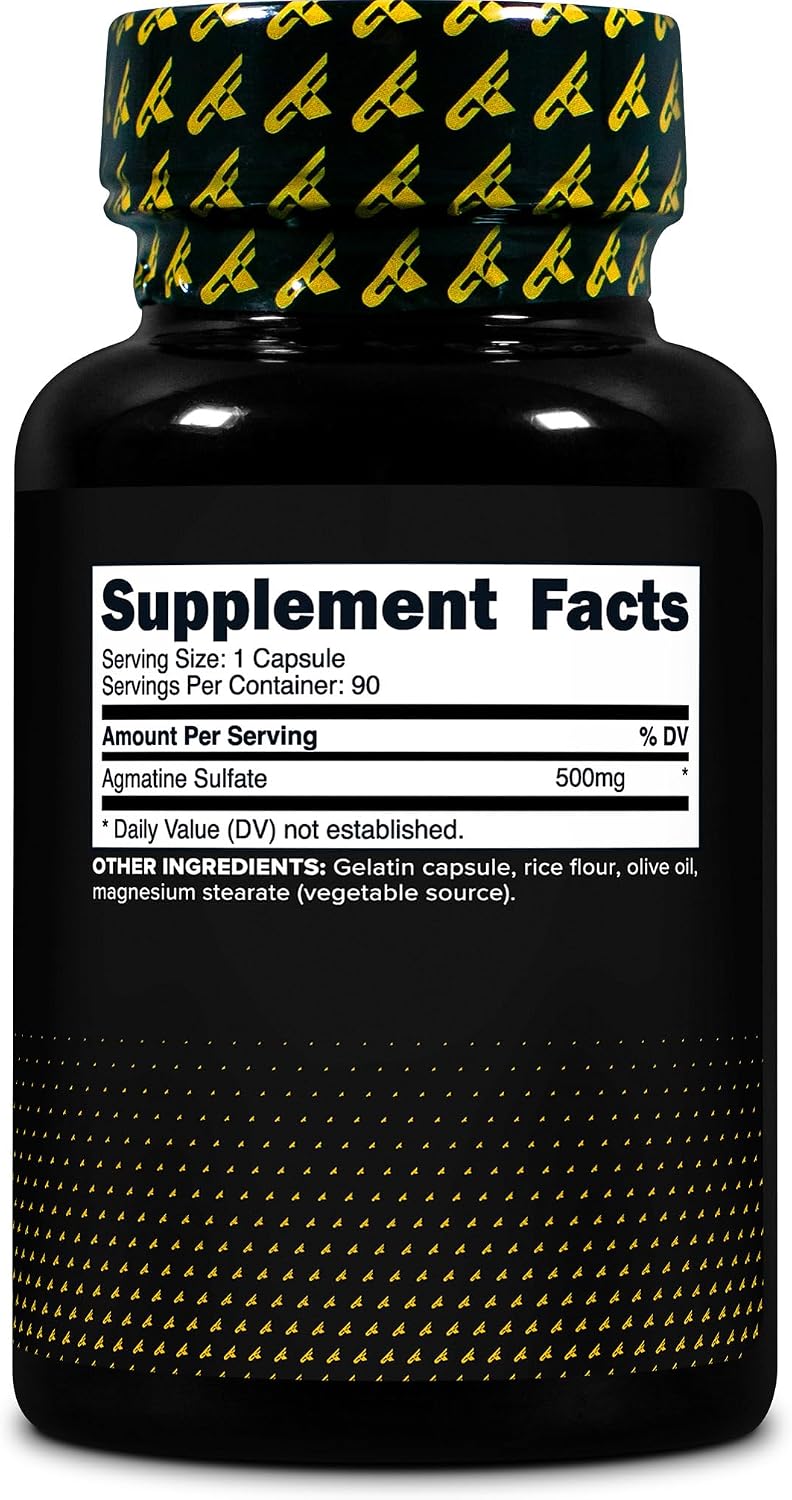 Primaforce Sulfato de Agmatina 500 mg, 90 Cápsulas - Suplemento No-GMO, Sin Gluten