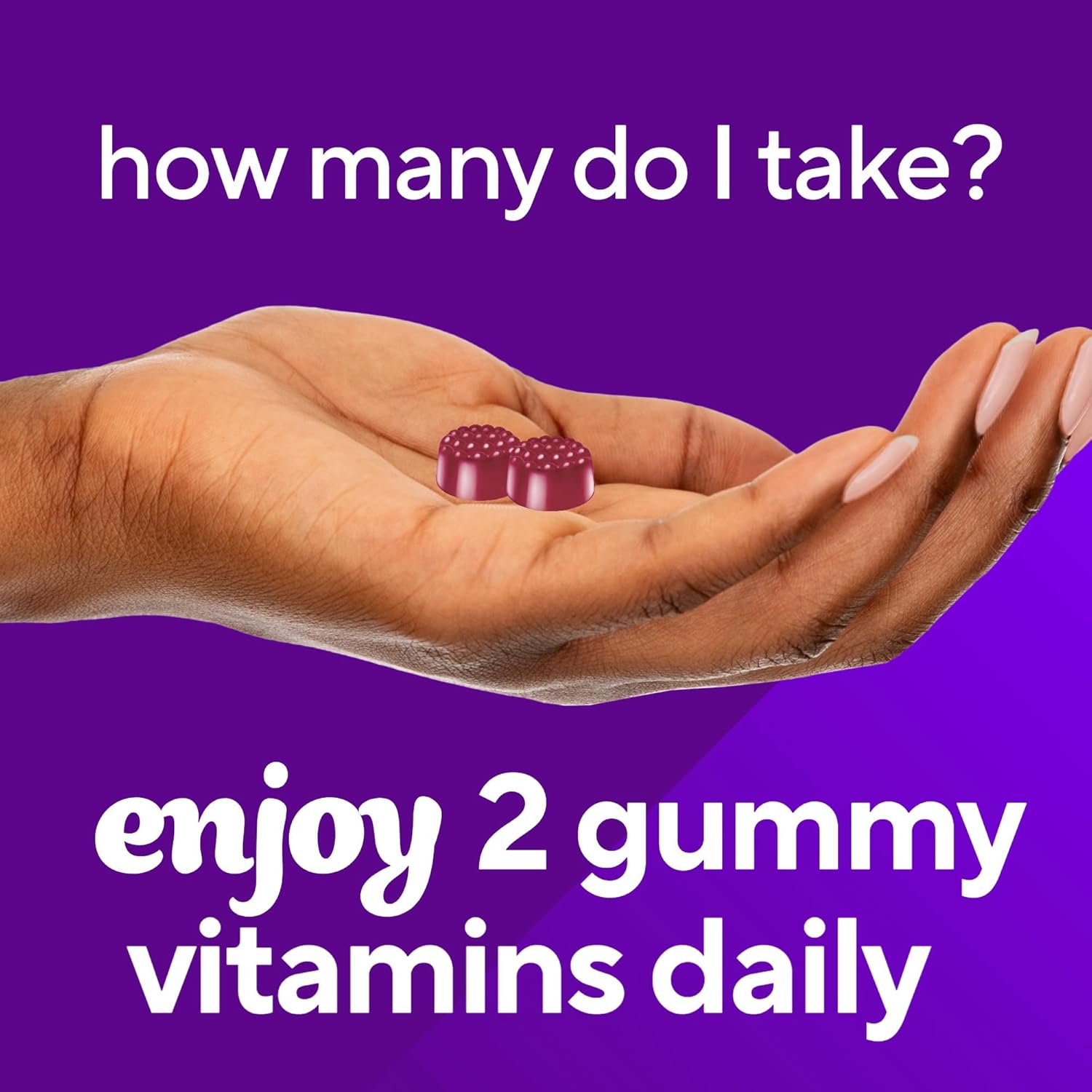 Vitafusion Biotina Extra Fuerte Gomitas, Sabor Arándano, 5000 mcg, 100 unidades