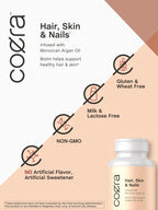 Coera Vitaminas para Cabello, Piel y Uñas con Colágeno, Biotina y Aceite de Argán Marroquí | 165 Cápsulas Blandas | Suplemento No GMO y Sin Gluten para Hombres y Mujeres