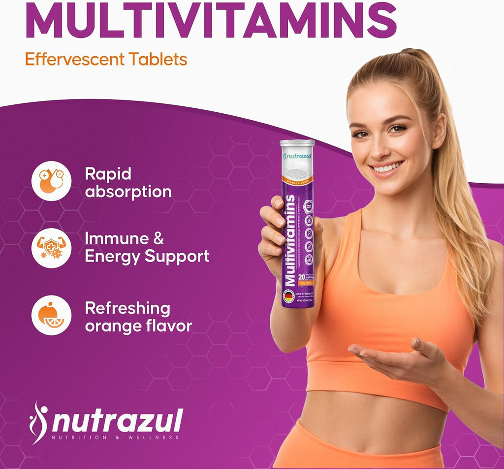 nutrazul Multivitamínico Efervescente - 60 Comprimidos Sabor Naranja