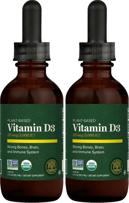 Global Healing Organic Vitamin D3 5000 IU - – Vegano: La vitamina D3 proviene del líquen, una fuente vegetal, – Image 7