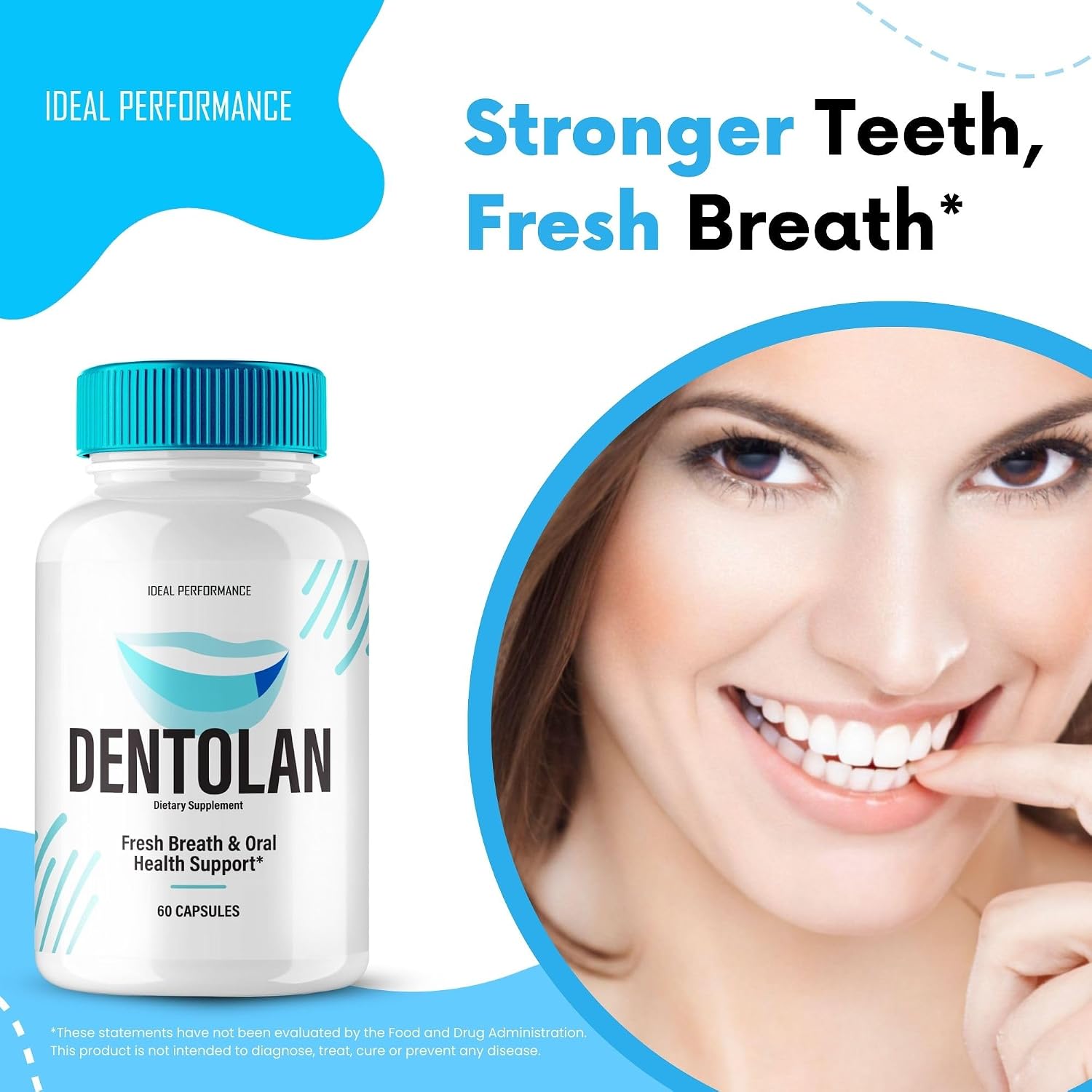 Dentolan Cápsulas para Aliento Fresco y Salud Bucal (60 unidades)