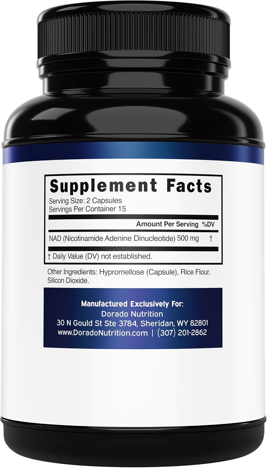 Dorado Nutrition NAD+ 500mg - 30 Cápsulas Veganas