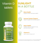 Noor Vitamins Vitamina D3 Halal 1000 UI, Apoya la Salud Ósea, Inmunitaria y Cardíaca, Sin OGM, Sin Gluten y Halal (60 Comprimidos)