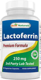 Best Naturals Lactoferrina 250 mg, 60 Cápsulas Vegetales