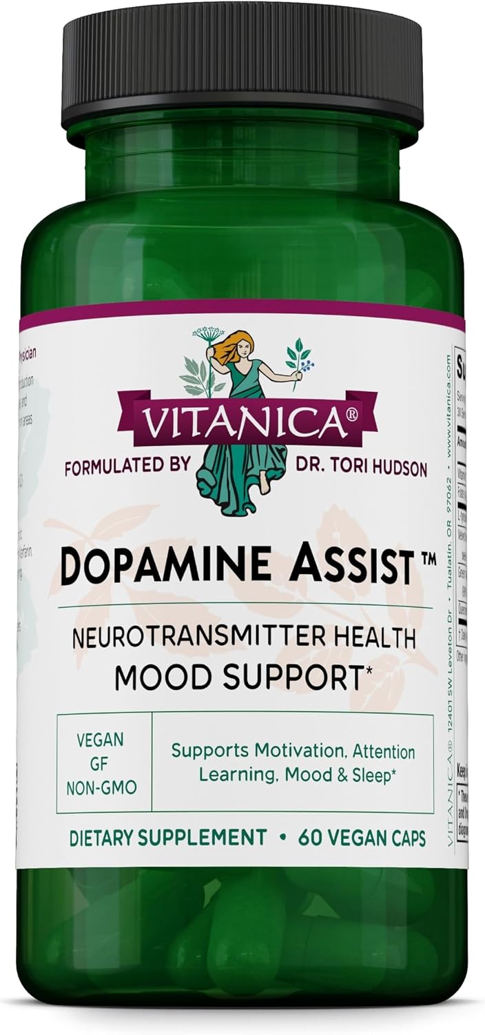 Vitanica Dopamine Assist – 60 Cápsulas – Suplemento para el Apoyo de Neurotransmisores