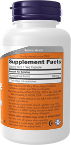Now Foods Taurina 500 mg, 100 Cápsulas