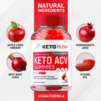 Keto Rush ACV Gummies Advanced (3 Paquetes) – 180 Gominolas