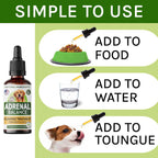 Adrenal Balance para Perros y Gatos - Tratamiento de Cushing con Ashwagandha, Regaliz y Rodiola - Gotas Herbales 60ml