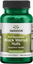 Swanson Black Walnut Hulls 500mg 60 Cápsulas