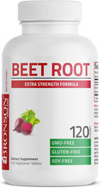 Bronson Beet Root Extra Strength, Sin OGM, 120 Comprimidos Vegetales