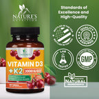 Vitamina D3 K2 2000 UI con MK-7 - 60 Comprimidos Masticables Sabor Berry