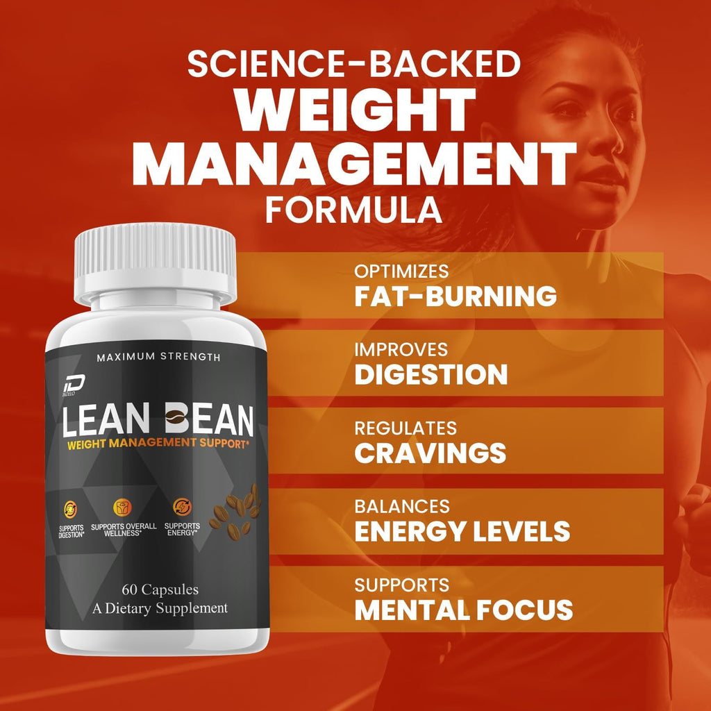 Lean Bean Cápsulas – Fórmula Avanzada, Complemento Alimenticio de Máxima Potencia, 180 Cápsulas (3 Envases)