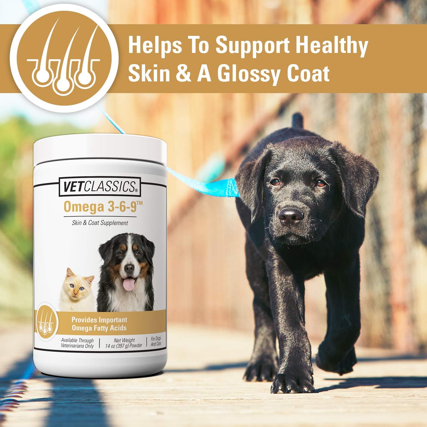 Vet Classics Omega 3-6-9 Suplemento para la Piel y el Pelaje de Perros y Gatos - 397 g (14 oz)