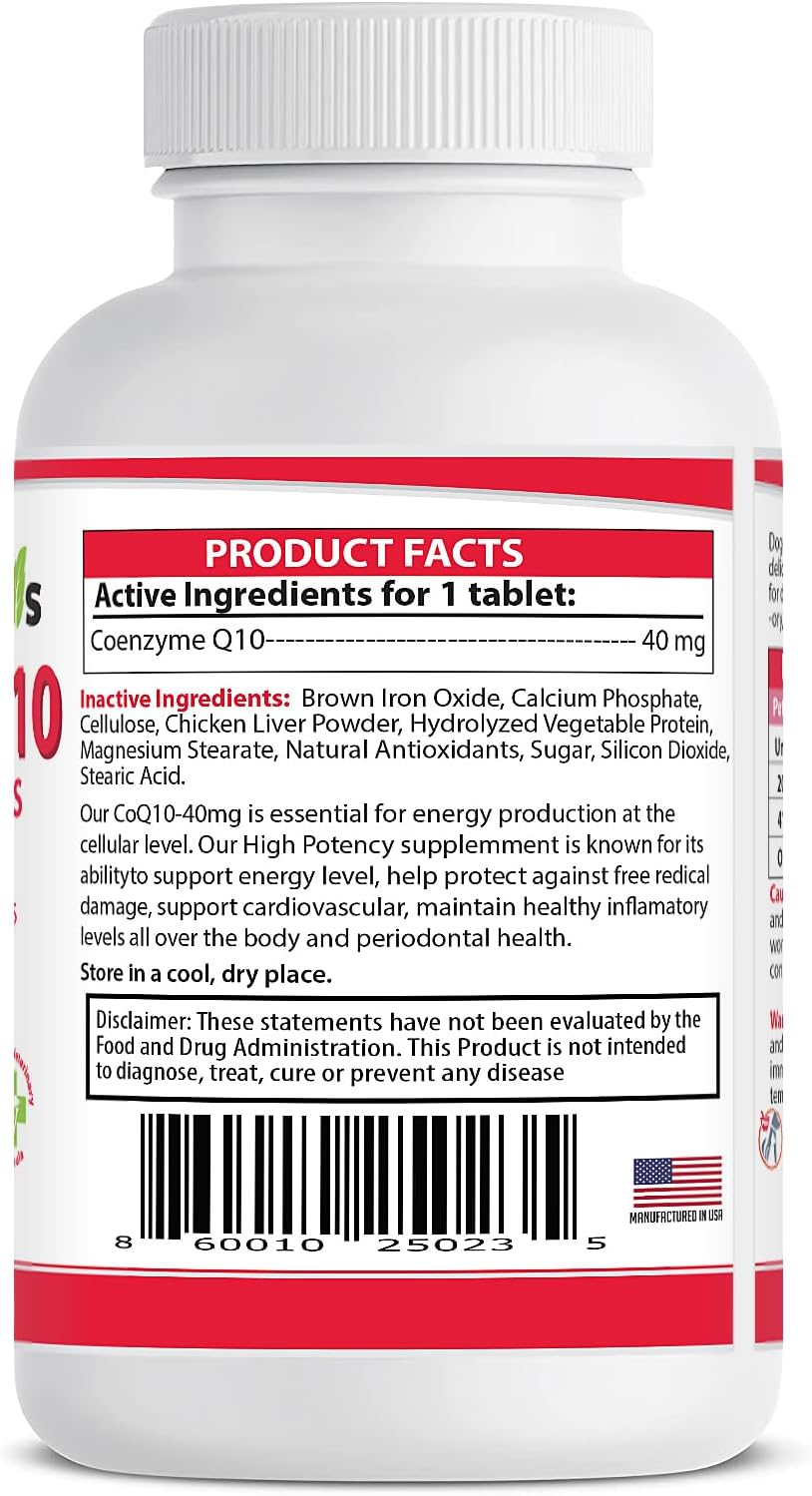 Coenzima Q10 para Perros – Ubiquinol 40mg (120 Comprimidos) – Pet Health Pharma