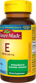 Nature Made Vitamin E 400 IU (180 mg) dl-Alpha, 100 Softgels