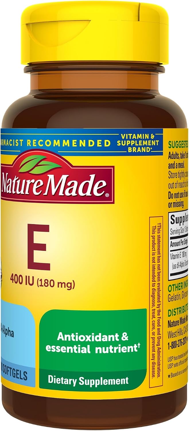 Nature Made Vitamin E 400 IU (180 mg) dl-Alpha, 100 Softgels