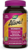 Nature's Way Alive! Premium Women's Multivitamin, 75 Gummies - Grape, Cherry & Acai-Berry Flavors