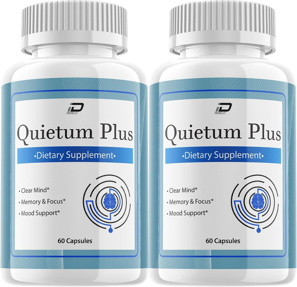 Quietum Plus Cápsulas para la Memoria y Concentración – Fórmula Natural de Máxima Potencia (2 Paquetes – 120 Cápsulas)