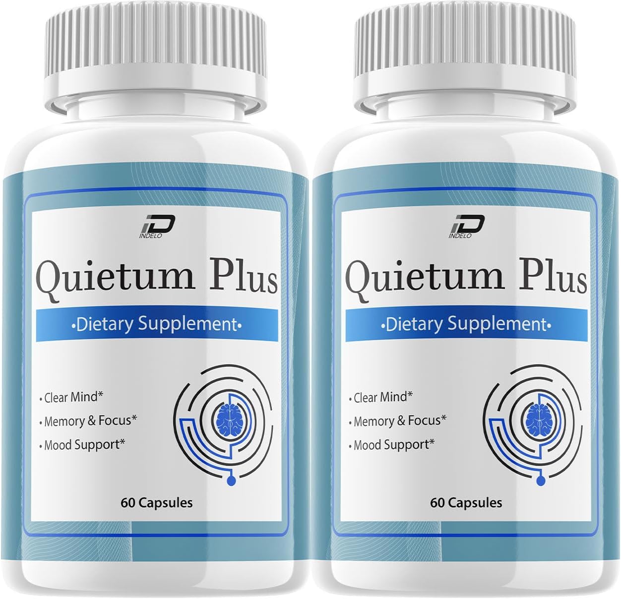 Quietum Plus Cápsulas para la Memoria y Concentración – Fórmula Natural de Máxima Potencia (2 Paquetes – 120 Cápsulas)