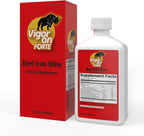 VIGORON FORTE Estimulante del apetito – Suplemento de hierro con complejo de vitaminas B, B12 y multivitamínico energético – Ayuda natural para recuperar el apetito – Vegano, sin OGM – 6 fl oz (1 paquete)