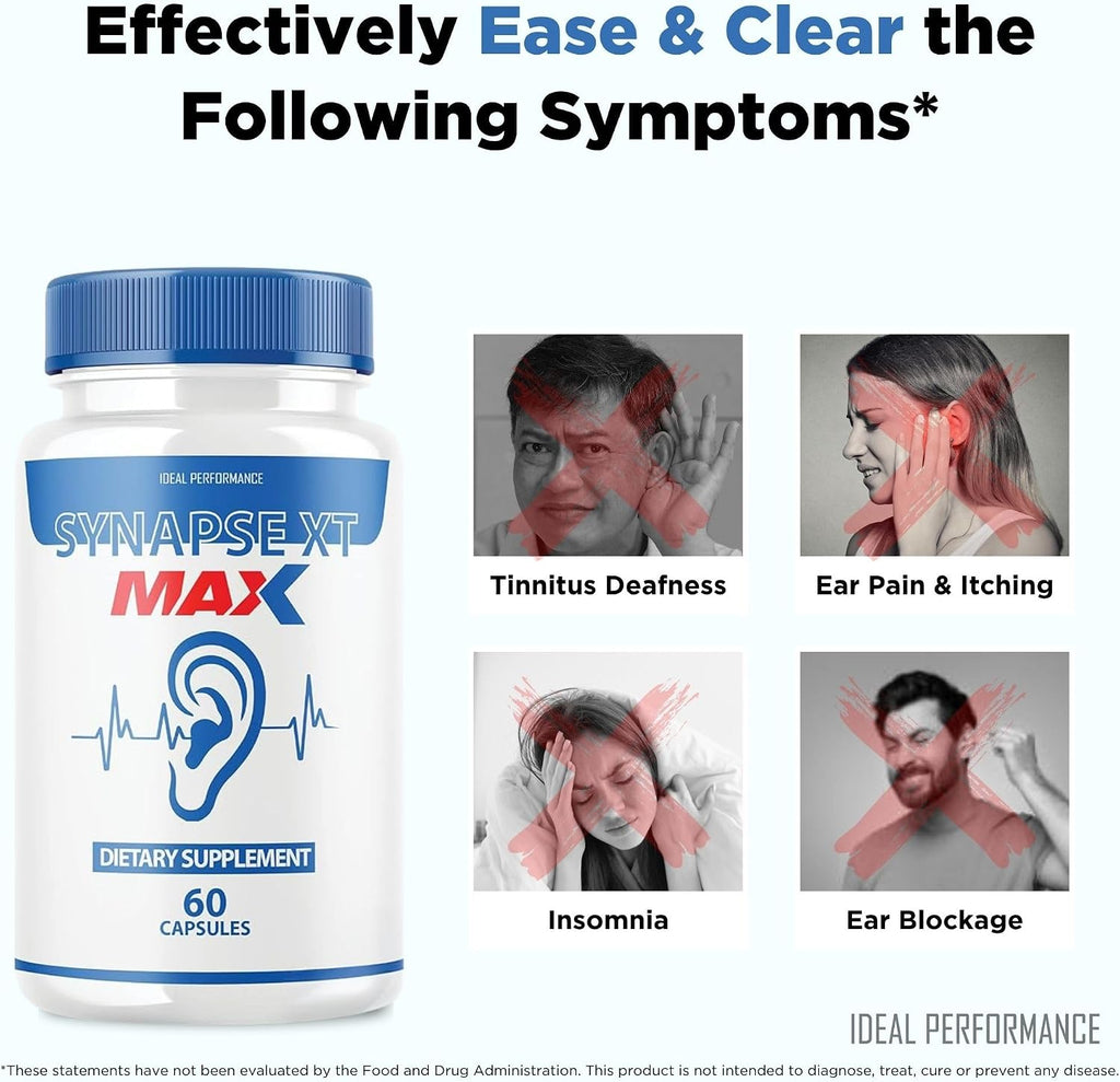 Synapse XT Max (3 Pack) - 180 Cápsulas - Complemento para el tinnitus