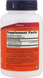 NOW Foods TMG 1000 mg, 100 Comprimidos (Paquete de 2)