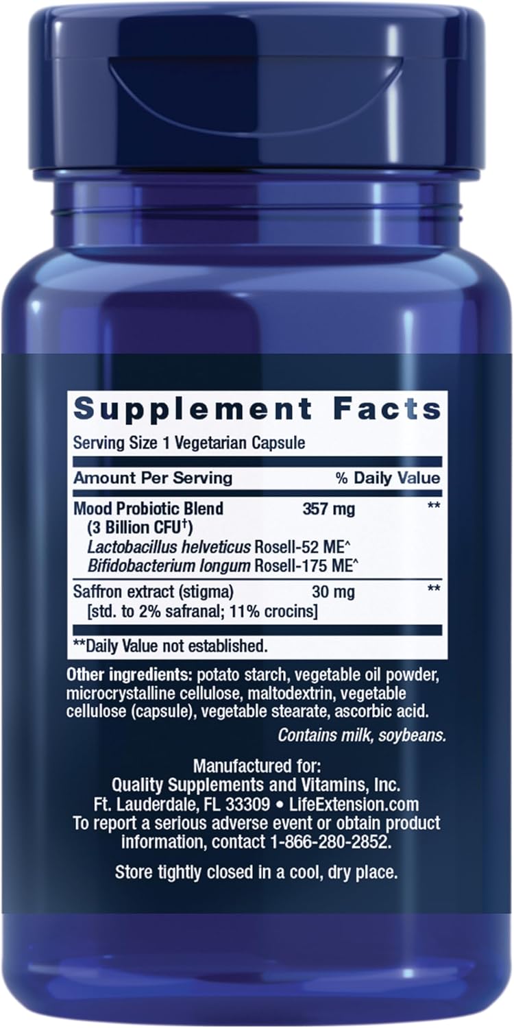 Life Extension FLORASSIST® Probiótico Mood Improve - 30 Cápsulas