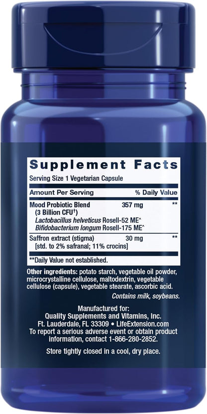 Life Extension FLORASSIST® Probiótico Mood Improve - 30 Cápsulas – Image 2