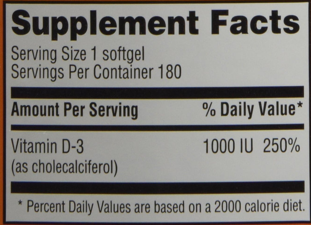 Trader Joe's Vitamina D-3 1000 IU, 180 cápsulas blandas