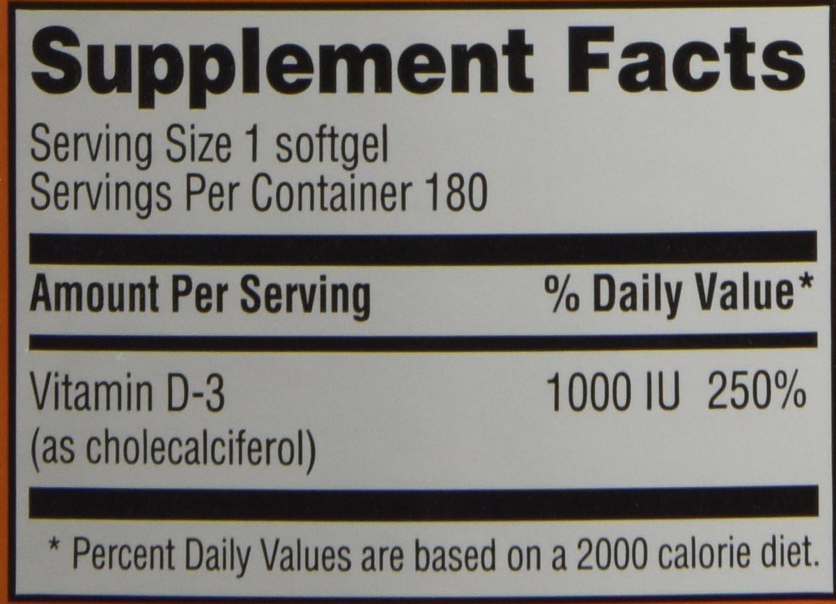 Trader Joe's Vitamina D-3 1000 IU, 180 – Mantenimiento de los huesos: Contribuye a conservar la densidad ósea y a – Image 3