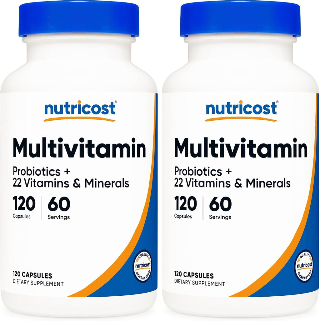 Nutricost Multivitamin with Probiotics 120 Vegetarian Capsules (3 Bottles)