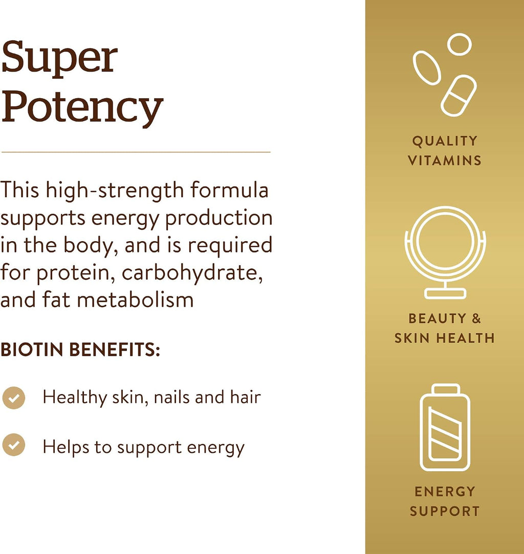 Solgar Biotina 5000 mcg - 100 Cápsulas Vegetales