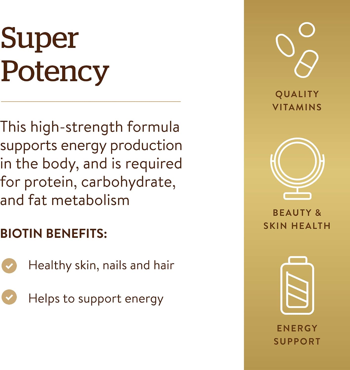 Solgar Biotina 5000 mcg - 100 Cápsulas Vegetales