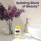 Healthy Origins Biotina 5.000 mcg (5 mg), 360 Cápsulas Vegetales - Complemento de Vitamina B7 de Alta Potencia - Grado USP - No Transgénico, Vegano y Sin Gluten