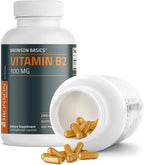 Bronson Vitamin B2 100mg Non-GMO, 240 Vegetarian Capsules