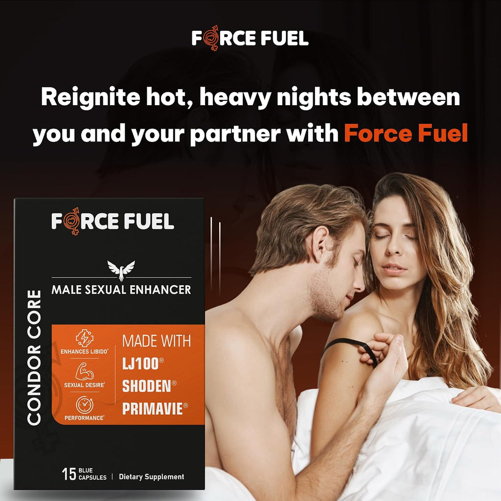 FORCE FUEL Condor Core – Cápsulas para Hombres con Tongkat Ali, Ashwagandha y Shilajit