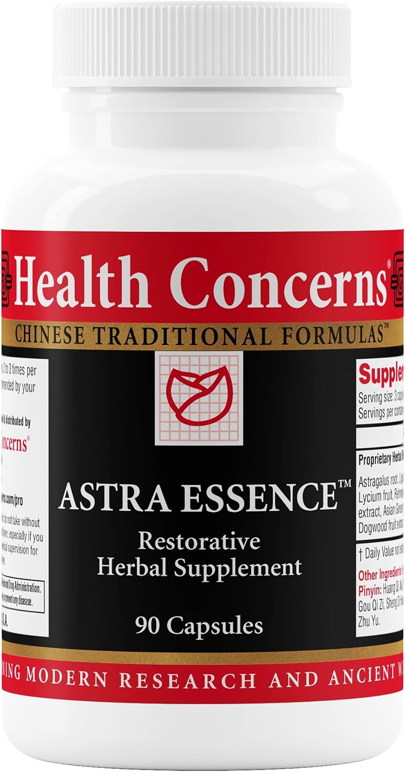 Health Concerns Astra Essence – Tónico Herbal – Medicina Tradicional China para Vitalidad, Memoria, Mareos y Apoyo Inmunitario – 90 Cápsulas