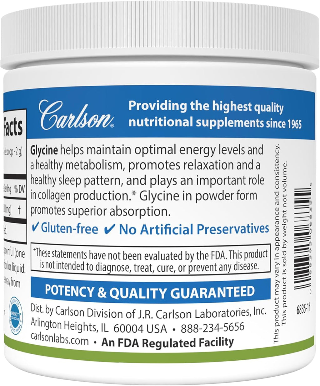 Carlson Glicina en Polvo, 100g