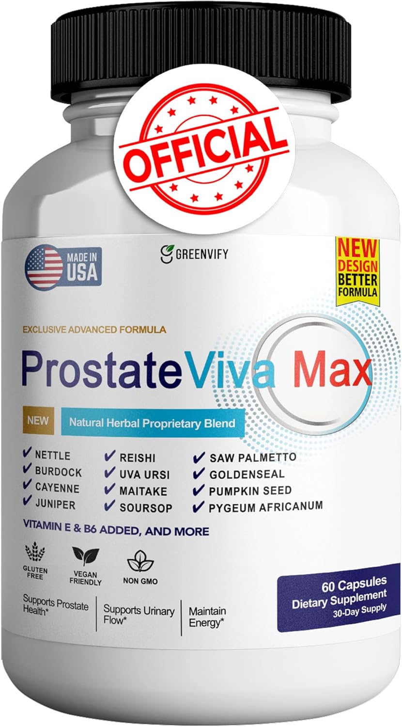 ProstateViva Max Suplemento de Próstata para Hombres, 60 Cápsulas