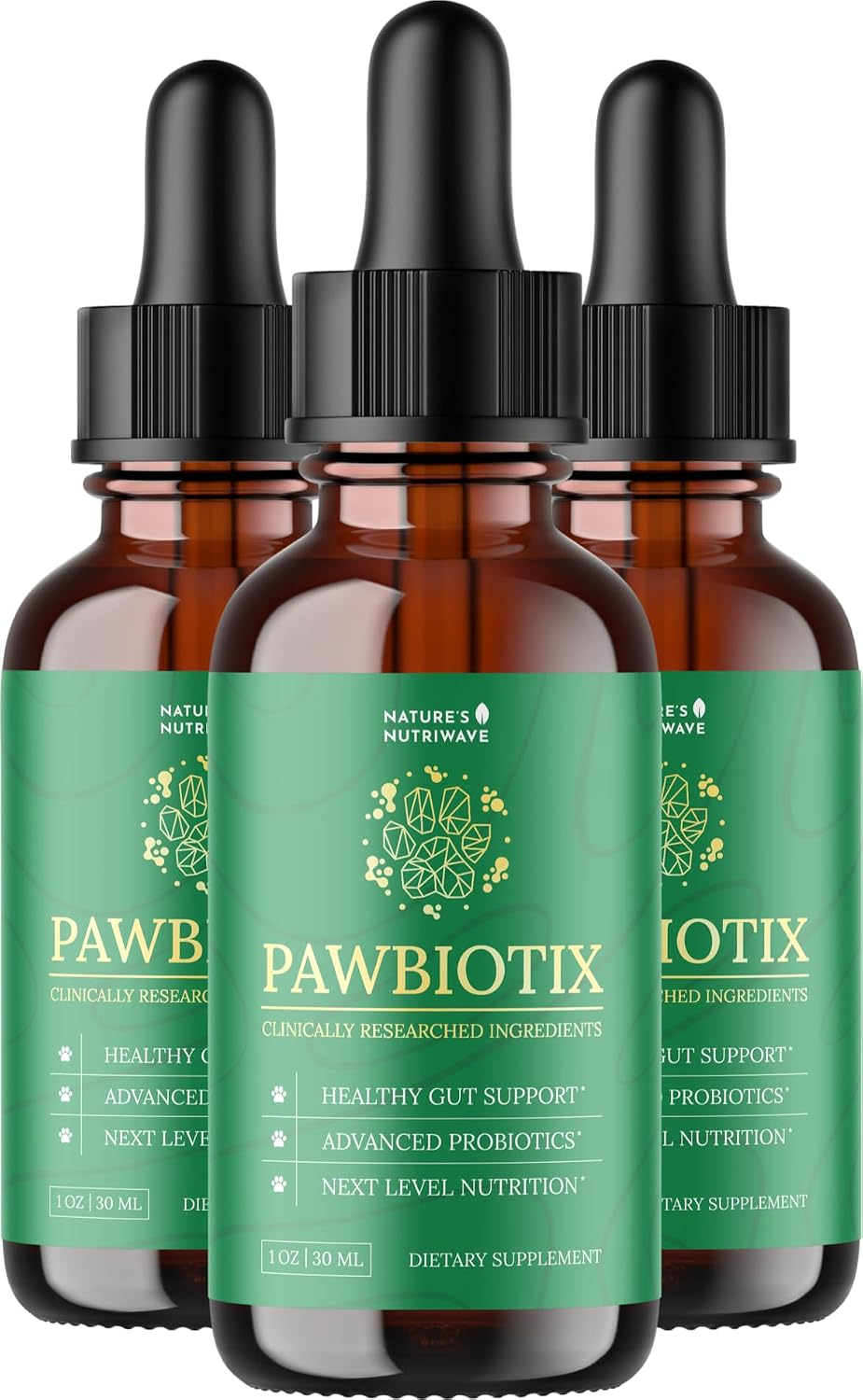 Pawbiotix Probióticos Líquidos para Perros – 1 oz (Suministro para 3 Meses) – Sabor Beacon – Fórmula Original