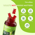 NEWELLME Gominolas de Vinagre de Manzana con la Madre y B12 – Sin Azúcar, Veganas, 120 uds
